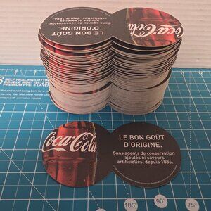 Coca Cola Coasters Vintage French Double Stack of 50+ NEW for Bar Restaurant